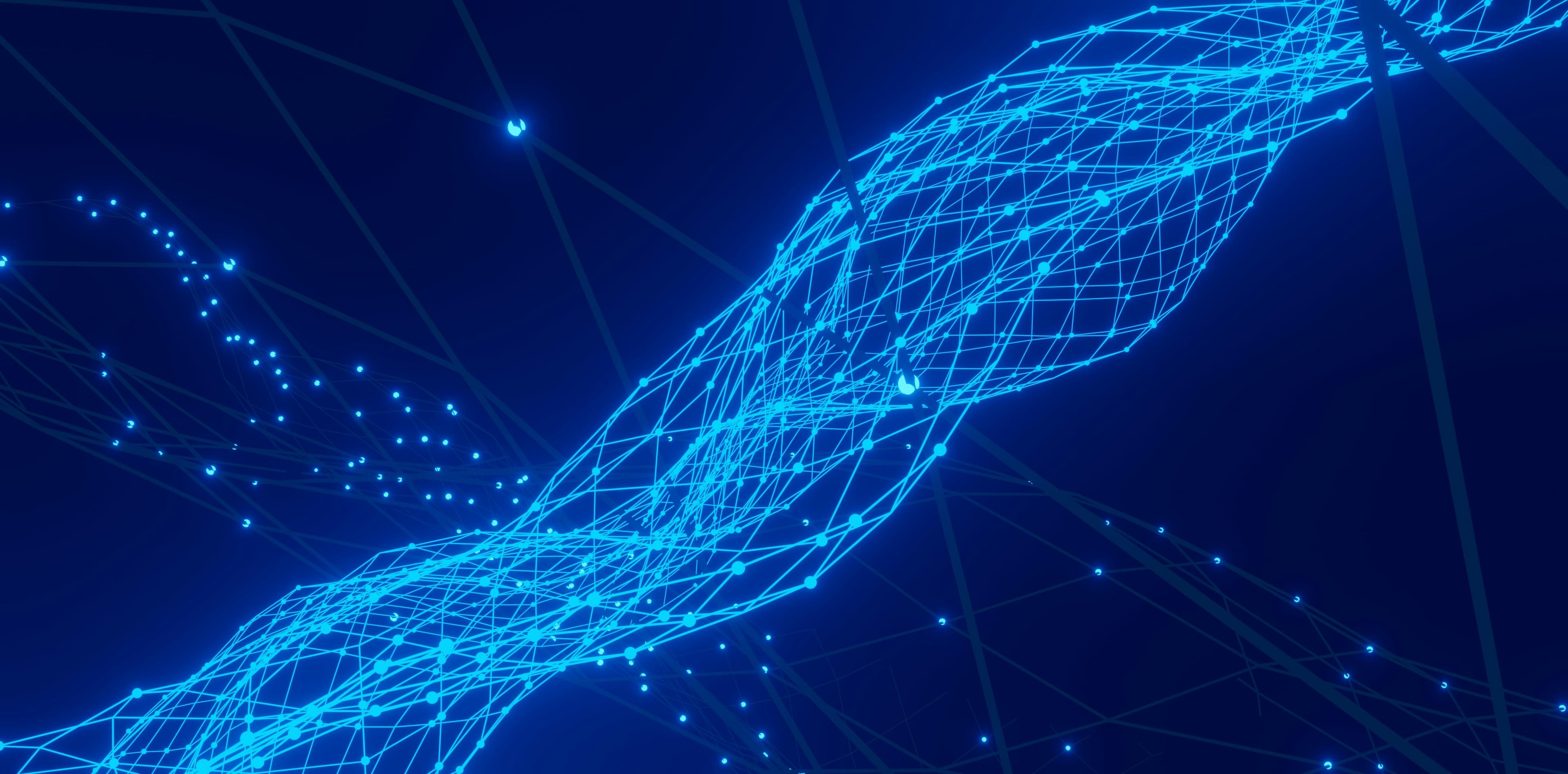 Abstract connected digital network visual