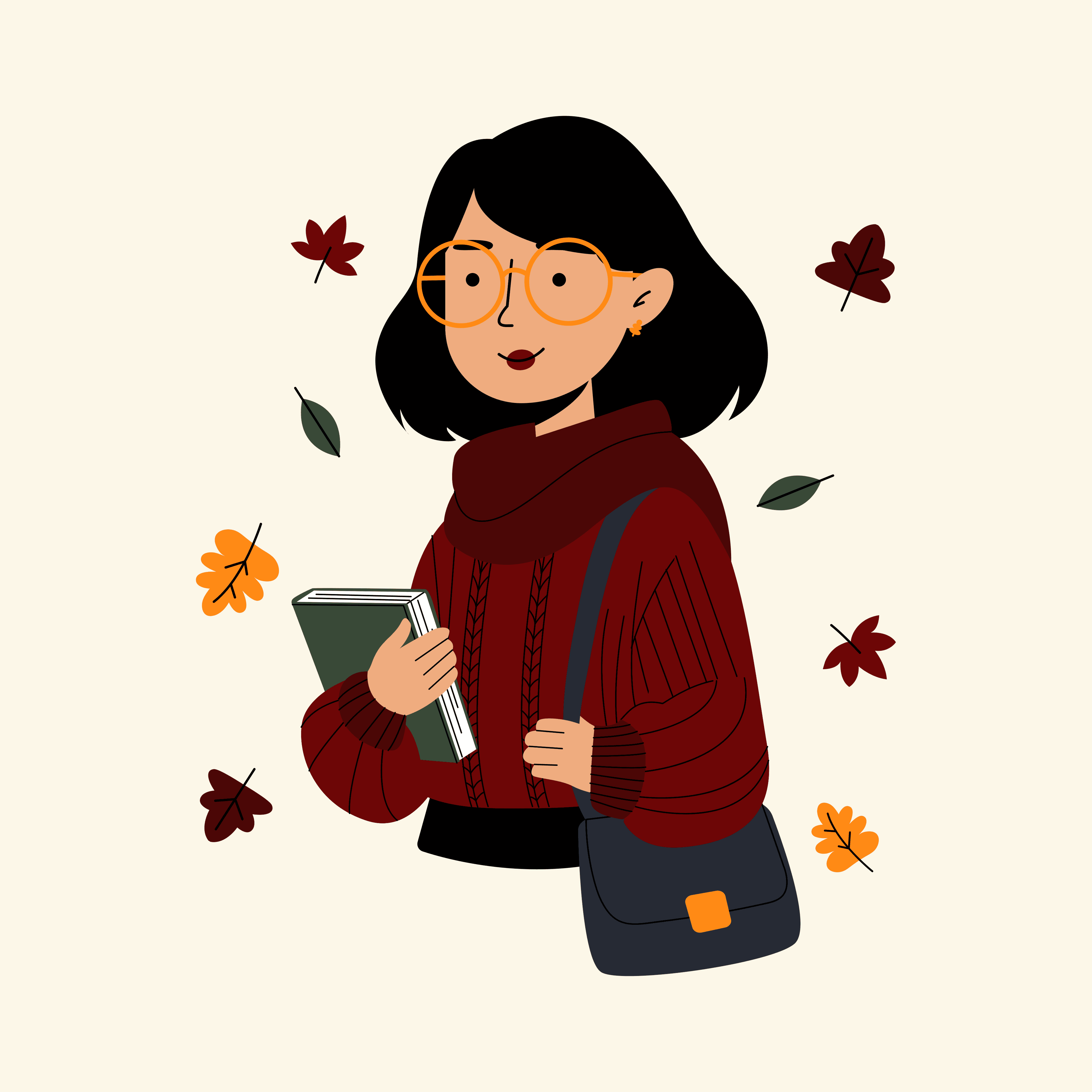 Illustration of email communication on a mobile device